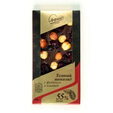 Темный шоколад Artesso с фундуком, клюквой 100 г