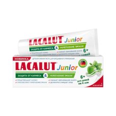 Паста зубная детская Lacalut Junior 6+ защита от кариеса и укреп эмали 65г