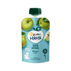 Пюре яблочное вес 90г ДП ФРУТОНЯНЯ