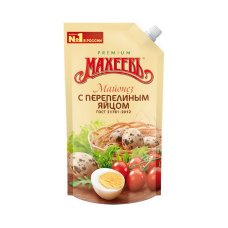 Майонез "Махеевъ" с перепелиным яйцом жир. 67 % дой-пак с дозатором 380 г/400 мл