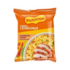 Роллтон Вермишель 60г с острой курицей на дом.бульоне х42