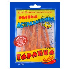 "Таранка" минтай сушено-вяленый с перцем (палочки) ТМ Астраханкина, 40г