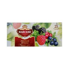 Чай черный Майский Лесные ягоды Байховый ароматиз вес 25*1.5г.