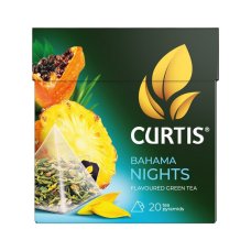 Чай зеленый Curtis Bahama Nights пирамидки 20 пак вес 34г