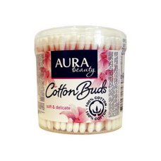 Ватные палочки AURA BEAUTY стакан 200шт