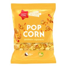 Воздушная кукуруза "Happy Corn" Двойная Карамель 80г.1х30 (Кор.)