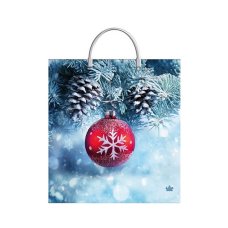 Мешок с пласт ручками Морозное настроение 360*370 100мкн 43г