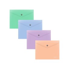 Папка-конверт на кнопке A5+ ErichKrause Matt Pastel Bloom непрозрачный ассорти 61143