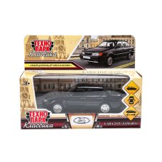Машина игрушечн металл ваз-2115 Cамара 12см двери черный Технопарк