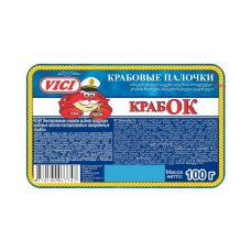 Имит пищ рыб прод Vici Крабок крабовые палочки зам 100г в/у