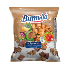 Подушечки Витьба с молочно-шоколадной начинкой пакет с эт. вес 250г