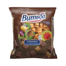 Подушечки Витьба с шоколадной начинкой цвет. пак. вес 250г.