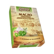 Масло сливочное "Белорусское" с зеленью и чесноком массовая доля жира 68%, фольга кашированная, 180 г (ТЗ "Бабушкина крынка")