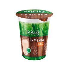 Ряженка, массовая доля жира 4,0%, в полимерном стакане 380г Беллакт