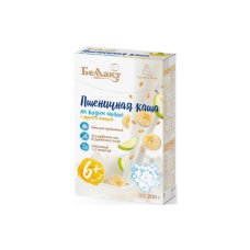 Каша мол Беллакт б/р пшенич на козьем мол с грушей и бан 200г ДП