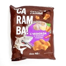 Сухарики ржаные Caramba с чесноком и пряными травами 40г