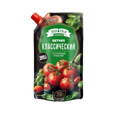 Кетчуп Золотая капля классический 1кат 250г д/п с дозат