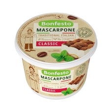 Сыр мягкий МАСКАРПОНЕ жир. 78% вес 500г Bonfesto