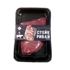 П/ф мясной натур. гов. порц. б/кост "СТЕЙК РИБАЙ" ОХЛ ВАК 500 г лот Брестский МК
