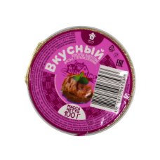 Консервы паштетные мясные стер. "Вкусный" Белая Хатка 100г