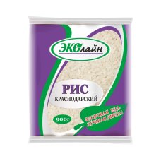 Рис "Краснодарский" "Эколайн" 1с. фас. 0,9 кг, РФ