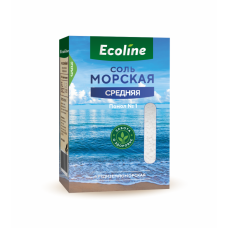 Соль морская «Ecoline» new, помол № 1 фас. 1,0 кг. (коробка)