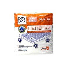 Пеленки гигиенич однораз впитыв Dry Day Super детск 0+ 60х40 10шт