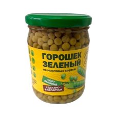 Горошек зеленый из мозговых сортов стерилизованный в/с, ГОСТ 34112 (480гр) 2025г