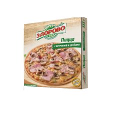 Полуфабрикат замороженный. ПИЦЦА с ветчиной и грибами ТМ Живи здорово 1/335 1*5