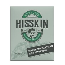 Набор косметики для мужчин сер HISSKIN Парфюмир гель-шампунь 2в1 муж 300г multi-крем для лица и век 60г крем для рук Уход и защита 60г