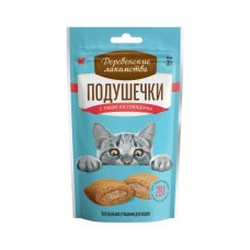 NEW Подушечки с пюре из говядины "Деревенские лакомства", для кошек, 30 г