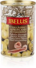 Оливки зеленые с  анчоусами  “Ibelus”280 г