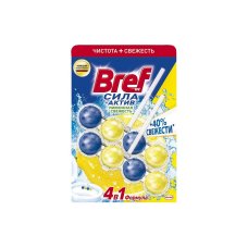 Туалетный блок Bref Сила-Актив Лимонная Свежесть 50 г