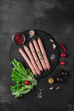 Полуфабрикат рубленый мясной формованный охлажденный Колбаски охотничьи 