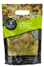 Полуфабрикат из мяса птицы цыплят-бройлеров мелкокусковой бескостный охлажденный  Шашлык из филе с чесноком и травами 