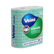 Полотенце бумажное Veiro Classic 2-сл 2*12 рул в уп белый арт 5П22