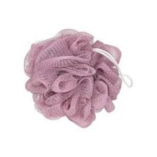 Мочалка-бант для душа "Гигант", d-15 см, 80 г, soft, 2 цвета (жемчужный, пудровый),  для бани и сауны "Банные штучки"/ 20