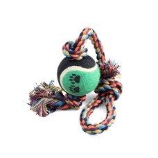 Игрушка д/собак Triol Верёвка с петлей 2 узла и мяч d65/430мм