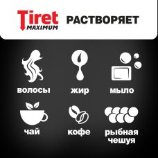 Tiret для канализационных труб Средство дезинфицирующее 465 мл