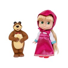 Кукла Маша и Медведь маша 15см озвуч мишка кор КАРАПУЗ