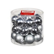 Новогоднее подвесное украшение из стекла, набор из 24 штук / 2,5x2,5x2,5см арт.92657