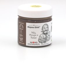 Мёд натуральный цветочный "Взбитый с фундуком и какао" 200г.