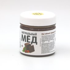 Мёд натуральный цветочный "Взбитый с фундуком и какао" 200г.