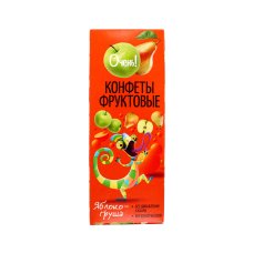 КОНФЕТЫ ФРУКТОВЫЕ "ХОБА ЯБЛОКО-ГРУША " товарный знак Очень! вес 30г. Беларусь