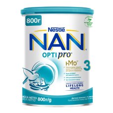 Сухая молочная смесь "NAN 3" с бифидобактериями ж/банка вес 800 г ДП 