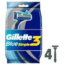 Одноразовая мужская бритва Gillette Blue Simple3  4 шт.