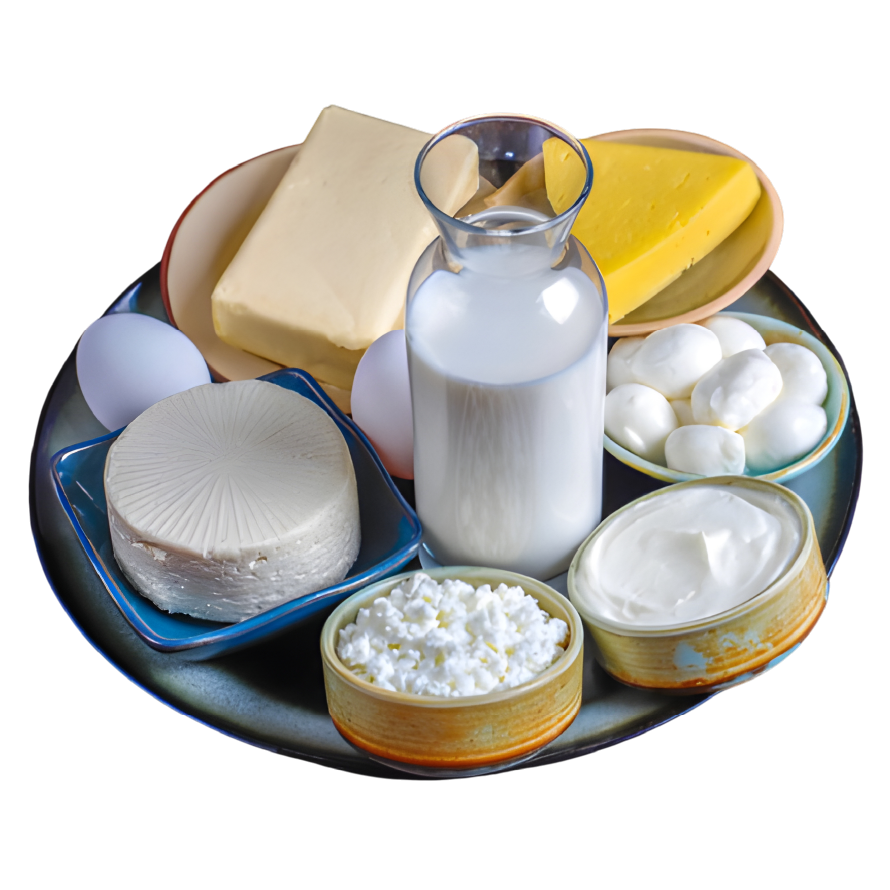 Молочные продукты и яйца
